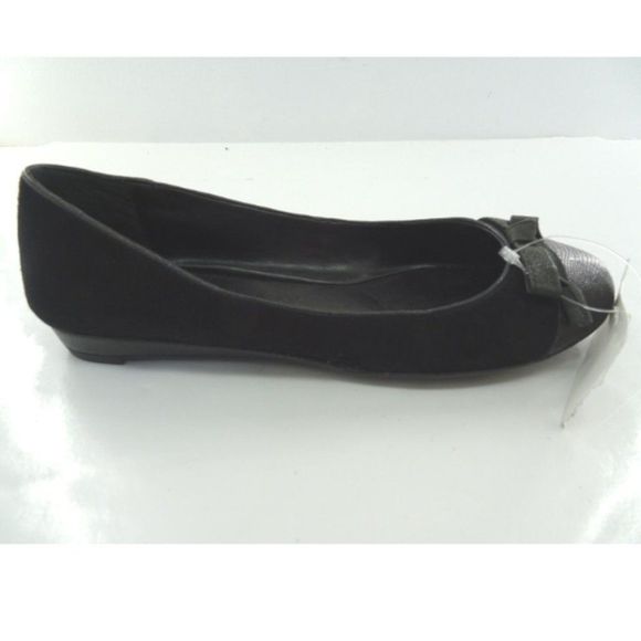 Franco Sarto Amber Womens Black Suede Ballet Flats - Picture 1 of 5